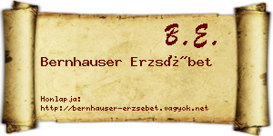 Bernhauser Erzsébet névjegykártya