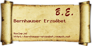 Bernhauser Erzsébet névjegykártya