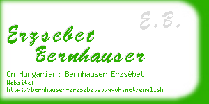 erzsebet bernhauser business card