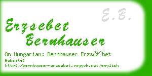 erzsebet bernhauser business card